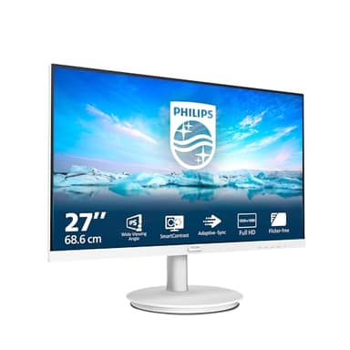 Philips 271V8AW - 27 Zoll Full HD Monitor, eingeb. Lautsprecher, Flimmerfrei (1920x1080, 75 Hz, VGA, HDMI) Weiss