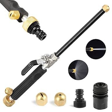 Jet Hochdruck-Hochdruckreiniger, Tragbare Hydrojet Hochdruckreiniger Gartenschlauch Ende, Glasfenster-Reinigung Sprühgerät Hausgarten Auto Wasserwäsche(2 Nozzles)