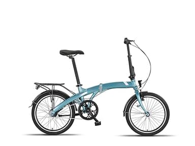 PACTO Five N7 Premium Klappfahrrad Für Erwachsene - Aluminiumrahmen Bike 20 Zoll Aluminiumräder Bicycle, 7 Nabenschaltungen Rücktrittbremse Faltrad Klapprad (Blau)