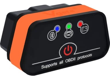 Vgate iCar2 BLE 4.0 OBD2 Bluetooth Adapter ELM327 Scanner Kfz-Diagnosewerkzeuge Motorsystem-Diagnosewerkzeuge für Android/iOS (Schwarz/Orange)