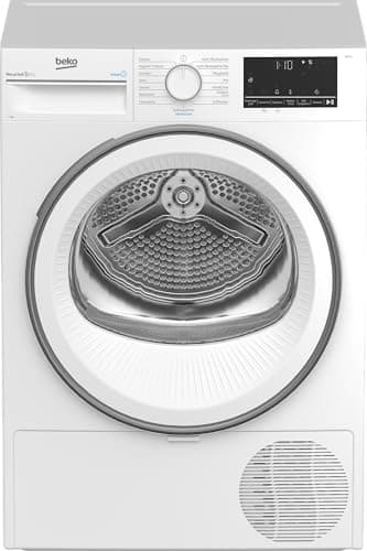 Beko B3T41239A Wäschetrockner, 7 kg, Frontlader Wärmepumpentrockner, SteamCure - Dampffunktion, kombinierter Filtermechanismus, 15 Programme, Knitterschutz, AquaWave Schontrommel, 54,3 cm tief, Weiß