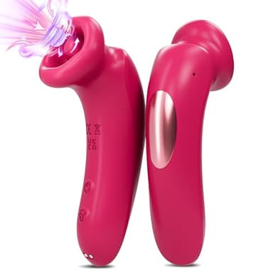 Klitoris Stimulator Sauger Zunge Vibration mit 3Saug-&10Zungenleck-&Vibrationsmodi Druckwellenvibrator Zungenvibrator Sex Spielzeug Toys Nippelsauger Auflegevibrator für Sie Frauen die Frau Vibrator