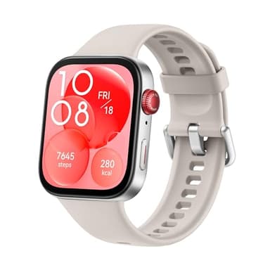HUAWEI Watch FIT 3 Smartwatch, Bluetooth Anrufe, GPS，Smartwatch, iOS&Android, 1,82" AMOLED-Display, Bis zu 10 Tage Akku, Gesundheits&Fitness-Management, +6 Monate erweiterte Garantie, Weiß