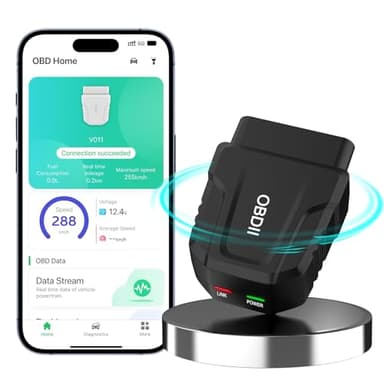 OBD2 Diagnosegerät Bluetooth 5.4 Auto Adapter für iOS iPhone Android Windows OBD Diagnosegerät ODB2 Fehler Codeleser KFZ Auslesegerät mit Vollen OBD2 Funktionen für Alle Fahrzeuge Schnellere