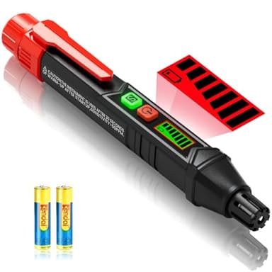 Gasmelder Haus und Gasmelder Wohnmobil – Gaswarner Wohnmobil erkennt Methan, Propan und mehr (inkl. 2 Batterien, Aufbewahrungstasche, deutsche Anleitung) YOJOCK- Rot