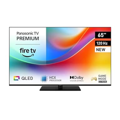 Panasonic Premium TV-65W85BEZ, W85B Serie, 65 Zoll, 4K Ultra HD QLED Smart TV, 2025, 120 Hz, Fire TV, Dolby Vision und Atmos, Game Mode Extreme, Alexa, Apple Support, Bluetooth, Schwarz