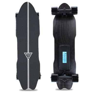 Elektrisches Skateboard mit Fernbedienung, wasserdichtes Longboard-Skateboard, 7-lagiges Ahornholz, 15 km Reichweite, 25 km/h Höchstgeschwindigkeit, für Anfänger und Erwachsene, ideal für Fahrten C