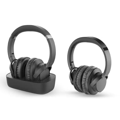 Avantree Ensemble & AS50Q - Funkkopfhörer Kabellos für TV, 35Std. Spielzeit Bluetooth Kopfhörer mit Ladestation & Sender für Senioren, Kompatibel mit Fernseher mit Optisch, AUX, Bluetooth-Audioausgang