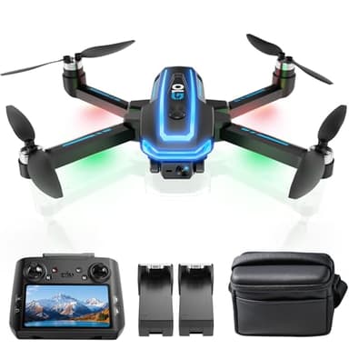G10 GPS Drohne mit kamera EIS 4K Erwachsene (Bildschirmfernsteuerung), 5G Faltbare Drone mit Bürstenloser Motor, GPS Auto Rückkehr, 2 Akkus für 45 min Flugzeit, unter 249g, Klasse-C0