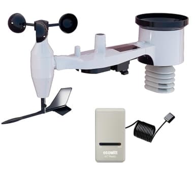 ECOWITT WLAN Wetterstation GW1201, solarbetriebene 7 in 1 Aussensensoreinheit WS69, GW1200 Gateway mit Innensensoren, IoT-fähig (Sensor-Frequenz 868 MHz, Gateway WLAN 2,4 GHz, WIFI 802.11b, g, n)