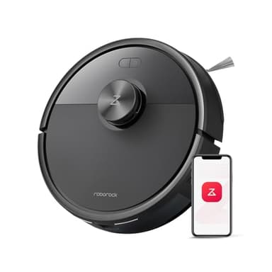 roborock Q7 M5 Saugroboter mit Wischfunktion, 10.000Pa Starker Saugkraft, Dual Anti-Tangle-System, 150Min Laufzeit, LiDAR Navigation, Staubsauger Roboter für Teppich, Tierhaare, APP Steuerung(Schwarz)