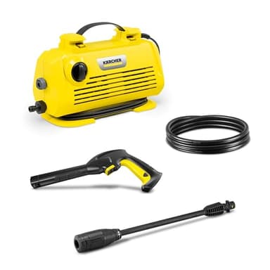 Kärcher Hochdruckreiniger K 2 Horizontal VPS, Druck: max. 110 bar, Fördermenge: 360 l/h, Flächenleistung: 20 m²/h, Gewicht: 3,5 kg, Hochdruckschlauch und -Pistole, Vario Power-Strahlrohr