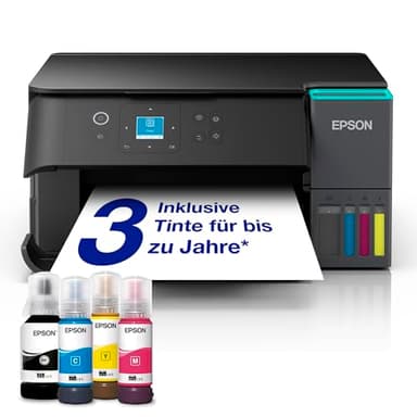 Epson EcoTank ET-2950 Tintentankdrucker | für vielbeschäftigte Haushalte | WLAN | A4 | Drucken, Kopieren, Scannen | 3.7 cm LCD-Display | Duplexdruck | inkl. Tinte für bis zu 3 Jahre