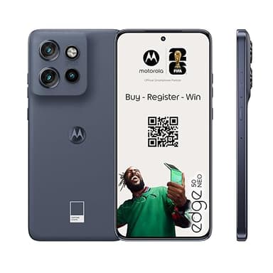 Motorola edge50 neo Smartphone (6,36"-Super-HD-Display, 50-MP-Kamera mit Moto-KI, 8/256 GB, 4310 mAh, Android 14) Pantone Grisaille (Veganes Kunstleder), inkl. Schutzcover