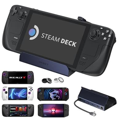 iVANKY Docking Station für Steam Deck/ROG Ally, HDMI 2.1 4K@144Hz, 1Gbps Ethernet, 3*USB-A 3.0, 100W USB-C Ladung, 8-in-1 Dock Kompatibel mit ASUS ROG Alloy X/Legion go/Valve Steam Deck OLED/MSI Claw