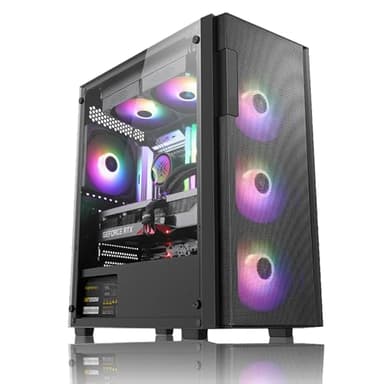 Gaming PC Core i5-14400F, GeForce RTX 4060TI, B610, 16GB(8GB*2) 3200MHz DDR4 RAM, 1TB NVMe SSD, P700W, 5 RGB Lüfter, WiFi, Leistungsstarker Gaming- und Kreativ-PC