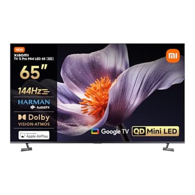XIAOMI TV S Pro Mini LED 65, Smart TV, 4K QLED 144Hz Google TV, Dolby Vision, Dolby Atmos, HDR 10+, DTS-X, Harman AudioEFX, Triple Tuner, DVB-T2, Prime Video, Google Assistant, Airplay 2