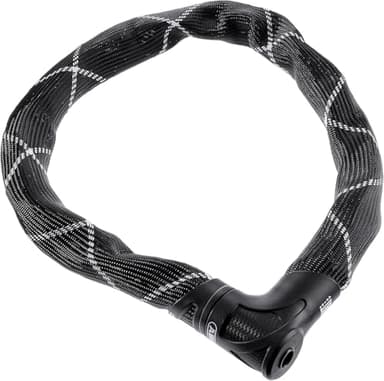ABUS Kettenschloss Iven Chain 8210 – Fahrradschloss aus gehärtetem Stahl – mit Kunstfaserummantelung Sicherheitslevel 10 – 85 cm – Schwarz