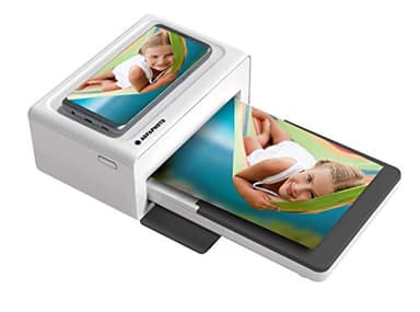 AgfaPhoto Realipix Moments AMO46 – 10x15 cm Smartphone-Fotodrucker, Bluetooth für Apple und Android Smartphones, 4Pass Thermosublimation – Weiß