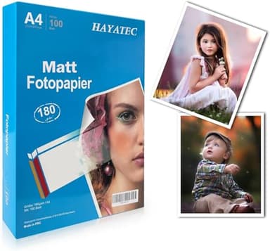 100 Blatt Fotopapier A4 Matt Tintenstrahldrucker 180g/m² Fotopapier Fotokarten Photokarten Sofort Trocken Hochweiß Fotoblätter