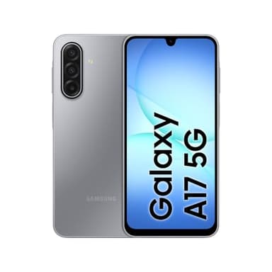 Samsung Galaxy A17 5G AI Smartphone, KI-Handy mit Android, Dünner 7,5-mm-Rahmen, 50-MP-Kamera, 128 GB Speicher, 4 GB RAM, 5.000-mAh-Akku, Gray, 2,5 Jahre Herstellergarantie [Exklusiv auf Amazon]
