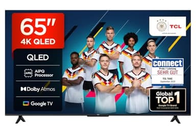 TCL 65T69C 65 Zoll QLED, Direct LED TV, 4K HDR TV, Smart Google TV (Dolby Vision & Atmos, Motion Clarity, Kompatibel mit Google Assistant & Alexa)