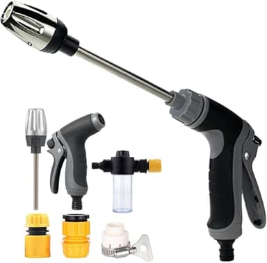 Powerjet Wasser, Power Jet Hochdruckpistole, Water Blitz Hochdruckreiniger, Water Blitz Für Gartenschlauch, TurboWasher für Gartenschlauch, mit Zubehör, Ideal Für Autowäsche, Garten & Terrasse