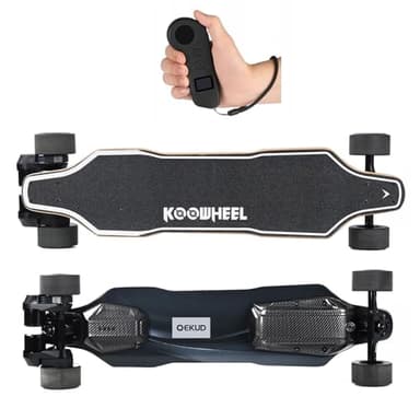 Elektro-Skateboard mit OLED-Fernbedienung, 2000W Dual-Motor, 45 km/h Höchstgeschwindigkeit, 30 km Reichweite, IPX4 wasserdicht