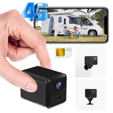 Bextgoo 4G LTE Überwachungskamera mit SIM Karte, Überwachungskamera ohne WLAN mit Akku 5200mAh, HD Tragbare Mini Kamera Kabellos, 160° Blickwinkel, AI Bewegungserkennung, Nachtsicht