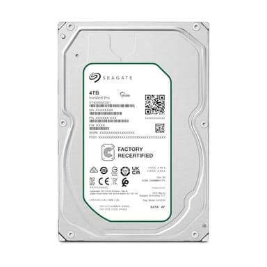 Seagate IronWolf PRO 4TB Interne Festplatte CMR 3.5 Zoll SATA III 256 MB, ST4000NE001 (Generalüberholt)