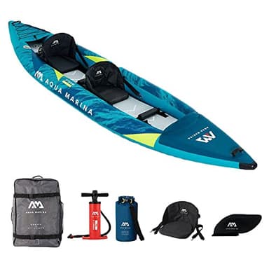 Aqua Marina , 2er Kajak aufblasbar im Set Steam-412 2022 13‘6“ 2 Personen Paddelboot Kanu mit Trockentasche 412 x 90 cm