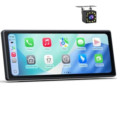 Wonsidary 10.26 Zoll CarPlay Display kompatibel mit Apple CarPlay & Android Auto,IPS Car Play Display mit 1080P Rückfahrkamera,Lichtsensorik Funktion,Bluetooth Audio,Mirror Link,FM,Sprachsteuerung