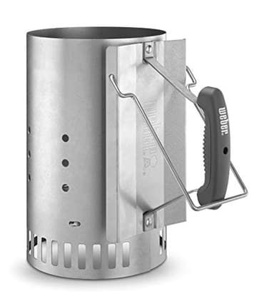 Weber Anzündkamin, Rapidfire Starter - Groß (32cm Höhe), kompakter Grillanzünder mit zwei Griffen, für alle Holzkohlegrills ab Ø 47cm, Anzündhilfe für Holzkohle, Briketts - (7416)