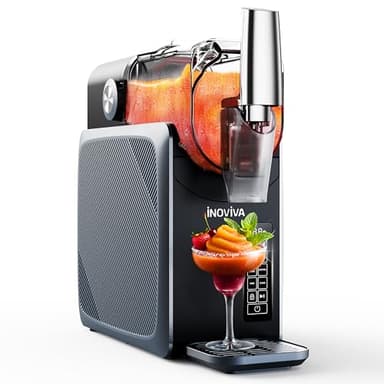 INOVIVA Slush Maschine, Kein Eis erforderlich, 2L Slushie Maschine für Zuhause mit Selbstreinigung, 5 voreingestellte Programme, gefrorene Slushie, Margaritas, Frappés, Milchshake (S1.2 Version)