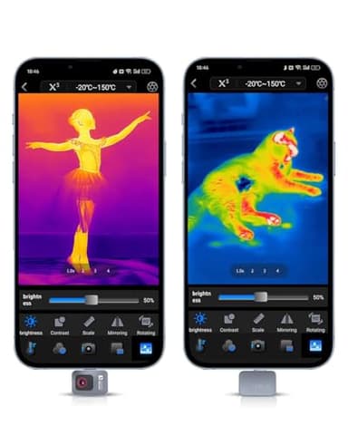 Thermal Master P2 Wärmebildkamera für Android Infrarotkamera Super IR-Auflösung 512x384 Klarere Wärmebild Kamera für Haus-Inspektion -20-600℃ 15x Zoom, nicht für iPhone 15/16, Silber