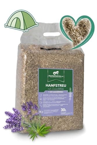 NUGATI Hanf Lavendel Einstreu – 30L Geruchsneutralisierer für Campingtoilette, Trenntoilette & Komposttoilette – Natürlich & Nachhaltig mit angenehmem Lavendelduft