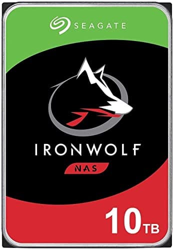 Seagate IronWolf 10TB NAS interne Festplatte HDD - CMR 3,5 Zoll SATA 6Gb/s 7200 RPM 256MB Cache für RAID Network Attached Storage, mit Rescue Service (ST10000VN0008)