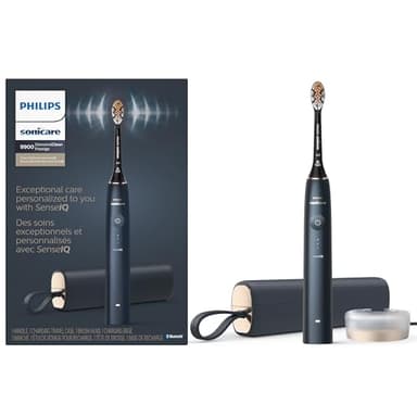 Philips Sonicare 9900 Prestige Elektrische Zahnbürste mit SenseIQ, Midnight HX9990/12
