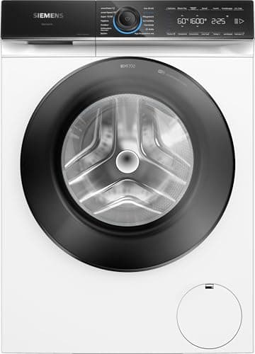 Siemens WG56B2041, iQ700, Smarte Waschmaschine 10 kg, 1600 UpM, Made in Germany, Antiflecken-System, smartFinish Bügelhilfe, schneller Waschen mit speedPack XL, Mini load für Einzelteile, aquaStop
