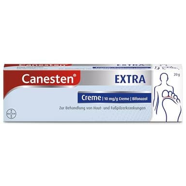 Canesten EXTRA Creme | Fußpilz und Hautpilz | Bifonazol – gegen alle relevanten Erreger | weltweite Nr. 1 bei Pilzinfektionen | schnell wirksam | 20g