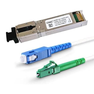 CONBIC® XGS-PON + LCA SCU Glasfaserkabel Combo SFP Modul bis zu 10 Gbit/s (Datenrate laut Ihrem gebuchten Tarifvertrag) – Kompatibel NUR mit Fritz!Box 5530 5590 Fiber, Glasfaser-Transceiver (5m)
