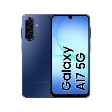 Samsung Galaxy A17 5G AI Smartphone, KI-Handy mit Android, Dünner 7,5-mm-Rahmen, 50-MP-Kamera, 128 GB Speicher, 4 GB RAM, 5.000-mAh-Akku, Blue, 2,5 Jahre Herstellergarantie [Exklusiv auf Amazon]