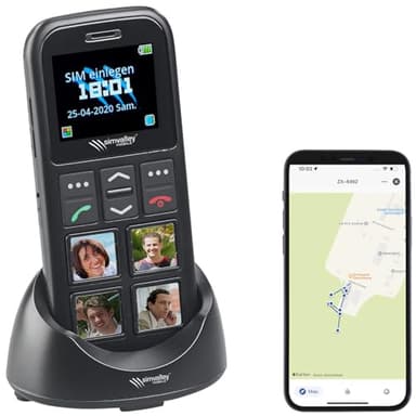 simvalley MOBILE Smartphone: 4G-Senioren-Handy mit Garantruf Easy, 4 Kurzwahl-Foto-Tasten, GPS, App (Senioren Smartphone, Seniorenhandy 4G, ohne Vertrag)