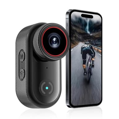 sakalaka 4K Mini Körperkamera, Tragbare Daumengroße Bodycam mit 64GB Karte, Handfreie POV Kamera, Mini Action Video Kamera, Vlogging Kamera ideal für Sport, Haustiere & Reisen