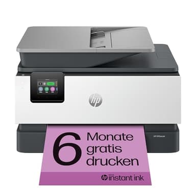 HP OfficeJet Pro 9120e Multifunktionsdrucker, 6 Monate gratis drucken Instant Ink inklusive, Drucker, Scanner, Kopierer, Fax, WLAN, LAN, Duplex, Airprint, Grau-Weiß