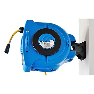 Druckluft Industrie Schlauchaufroller Schlauchtrommel 12 bar mit 180° Wandhalter 20m von RP-TOOLS