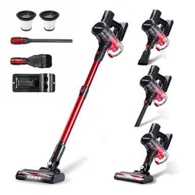 4-in-1-Kabelloser Staubsauger, 49 Min / Teleskoprohr / leicht / HEPA-Filter