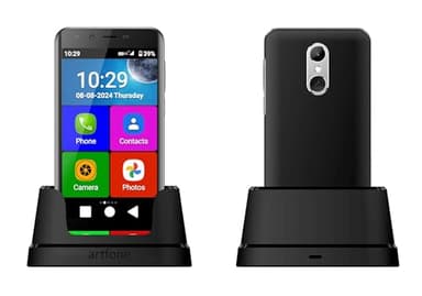 Handy für ältere Menschen 4G, Artfone Smart_500 Smartphone, Senior, SOS-Knopf, große Symbole, Ladestation, einfacher Modus, hohe Lautstärke, 2550 mAh Akku (SMART-500-2025-4G)