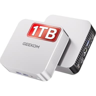 GEEKOM Mini PC A5 Pro mit AMD Ryzen 5 7430U 1 TB SSD | 3-Jahren-Garantie | Kompakter Mini Desktop PC Win 11 Pro | 6 x USB | Quad Display | mit SD-Kartenleser | 2.5G LAN, Mini Computer für Homeoffice