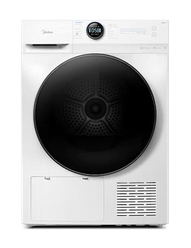 Midea MD20EH80WB-A3 Wärmepumpentrockner, 8 kg, Energieklasse C, UV Hygience, Knitterschutz, Sanfte Pflege, Auto Dry, Wollpflege, Auffrischen, Fernsteuerung, Startzeitvorwahl, Weiß [Energieklasse C]